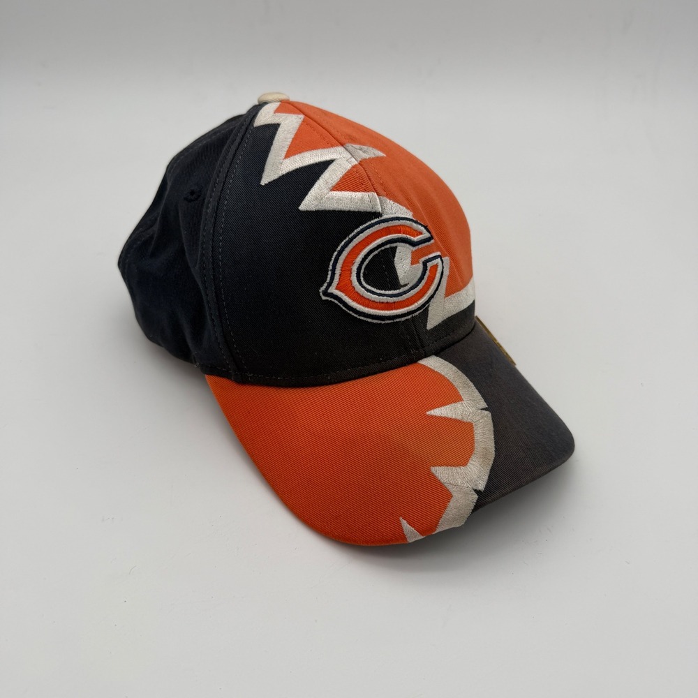 Chicago Bears NFL Reebok Hat Navy Orange Zig Zag Adjustable Cap with Logo Pin